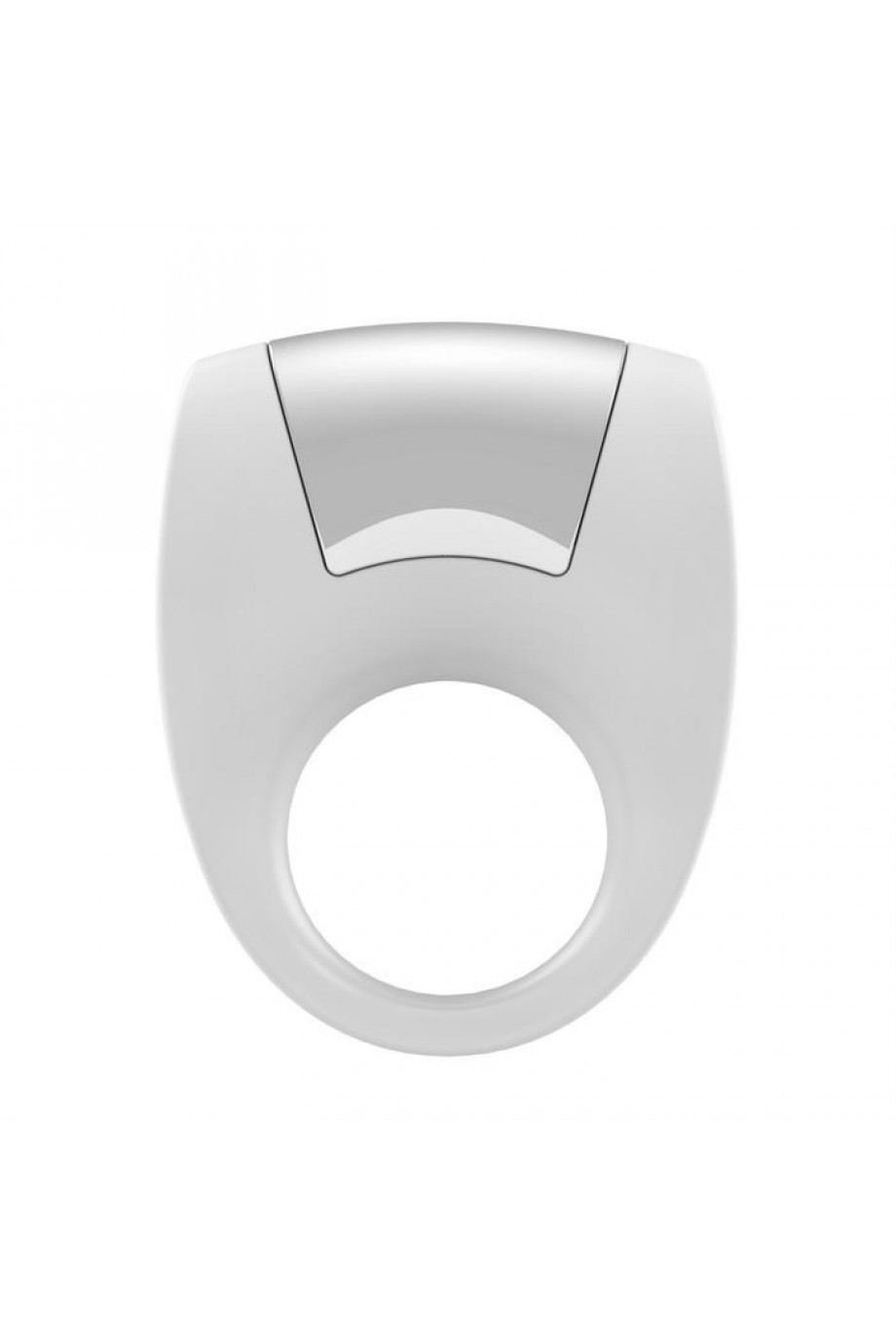Эрекционное кольцо OVO с удобной кнопкой включения и сильной вибрацией, силиконовое, белое