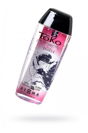Лубрикант Shunga Toko Aroma со вкусом клубники и шампанского, 165 мл