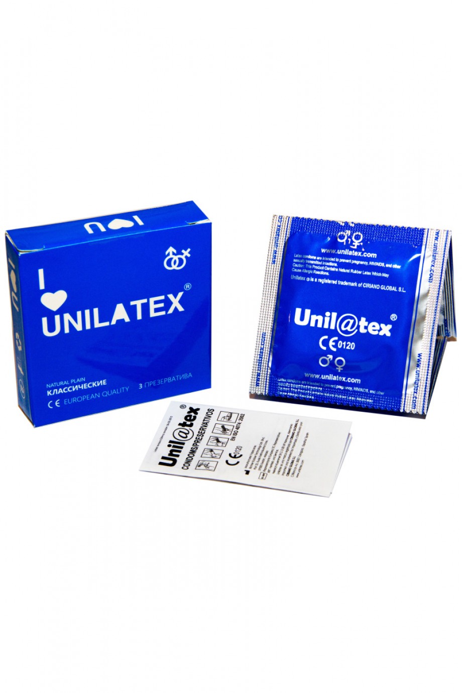 Презервативы Unilatex Natural Plain, 3 шт, гладкие