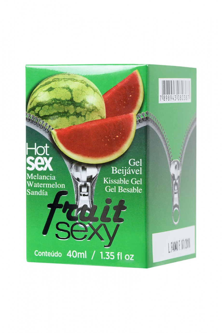Массажное масло для поцелуев INTT FRUIT SEXY Watermelon с разогревающим эффектом и ароматом арбуза, 40 мл