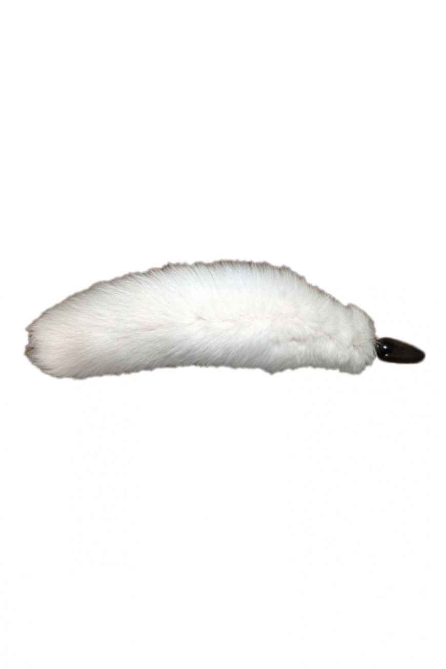 Анальная пробка с белым лисьим хвостом Ø 4 см Анальная пробка с белым лисьим хвостом Ø 4 см