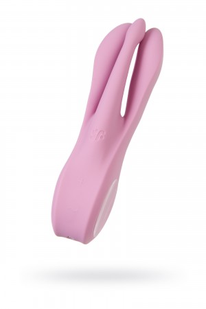 Вибростимулятор Satisfyer Threesome 1, силикон, розовый, 14 см