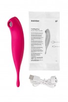 Точечный вибратор с вакуумной стимуляцией Satisfyer Twirling Pro Connect App, силикон, красный, 20см