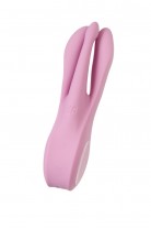 Вибростимулятор Satisfyer Threesome 1, силикон, розовый, 14 см