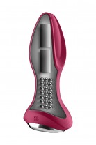Анальный вибратор Satisfyer Rotator Plug 2+ Connect App, силикон, красный, 13,5 см