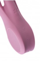 Вибростимулятор Satisfyer Threesome 1, силикон, розовый, 14 см