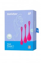 Набор вагинальных шариков Satisfyer YONI Power 1, силикон, красный