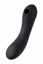 Вакуумный стимулятор клитора с вибрацией Satisfyer Curvy Trinity 4, чёрный, 17 см