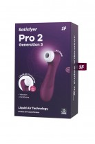 Вакуумный стимулятор клитора Satisfyer Pro 2 Generation 3, красный, 16,4 см
