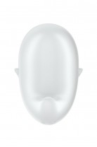 Вакуум-волновой стимулятор клитора с вибрацией Satisfyer Cutie Ghost, силикон, белый, 9,1 см