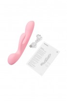Нереалистичный вибратор Satisfyer Triple Oh, силикон, розовый, 24 см