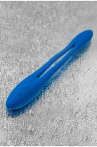 Гибкий вибратор с фиксацией формы Satisfyer Elastic Game, синий, 20 см