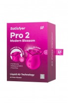 Вакуум-волновой стимулятор клитора Satisfyer Pro 2 Modern Blossom, силикон, розовый, 6,6 см