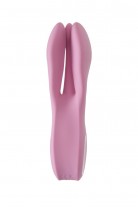 Вибростимулятор Satisfyer Threesome 1, силикон, розовый, 14 см