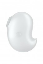 Вакуум-волновой стимулятор клитора с вибрацией Satisfyer Cutie Ghost, силикон, белый, 9,1 см