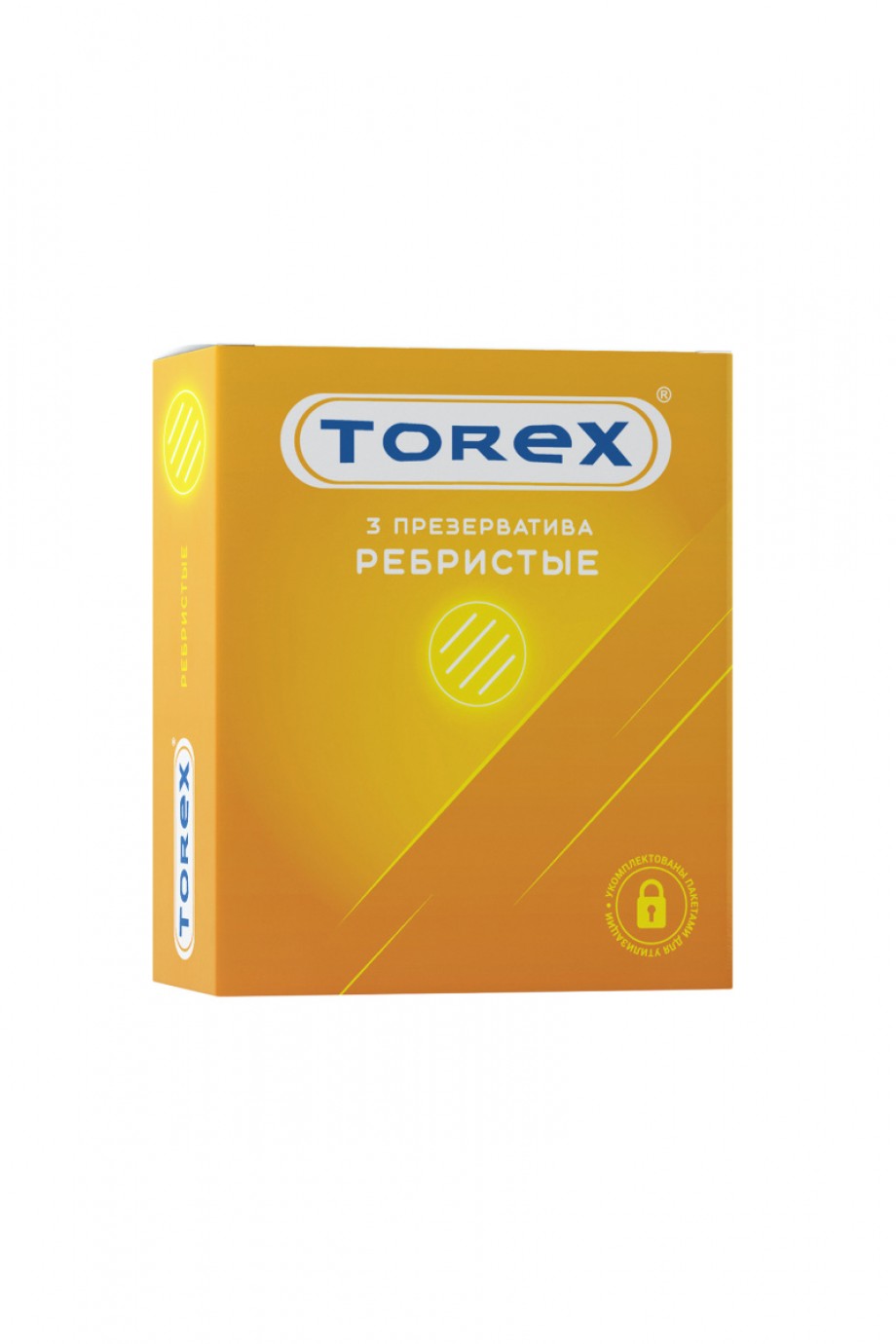 Презервативы TOREX ребристые, латекс, 3 шт