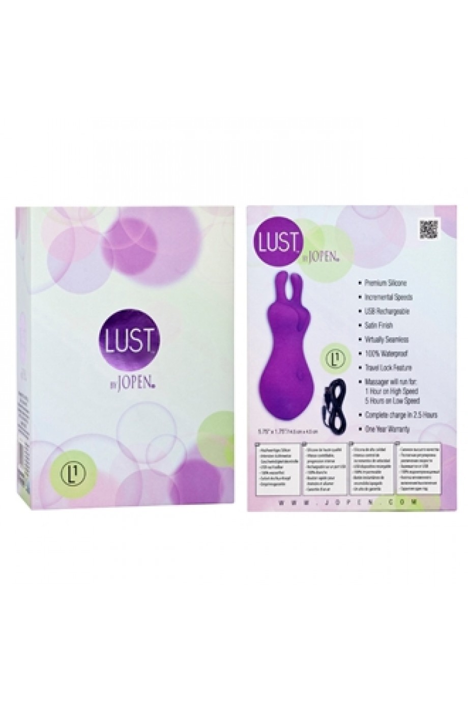 Вибромассажер Lust L1, силикон, фиолетовый