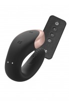 Стимулятор для пар Satisfyer Double Love Connect App с пультом ДУ, силикон, чёрный, 9 см Стимулятор для пар Satisfyer Double Love Connect App с пультом ДУ, силикон, чёрный, 9 см