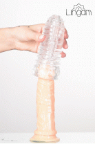 Мастурбатор Lingam by TOYFA Savitri, TPE, Прозрачный, 14 см