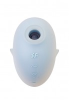 Вакуум-волновой стимулятор клитора с вибрацией Satisfyer Cutie Ghost, силикон, голубой, 9,1 см