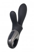 Вибростимулятор-унисекс с подогревом Satisfyer Heated Climax+ Connect App, черный, 20,7 см