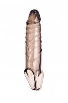 Насадка ToyFa XLover, для увеличения размера, черный прозрачный, 15,5 см