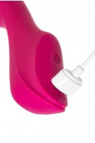 Вакуумный стимулятор клитора с вибрацией Satisfyer Curvy Trinity 3, красный, 17,7 см