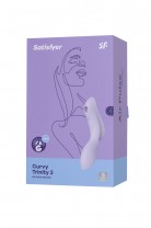 Вакуумный стимулятор клитора с вибрацией Satisfyer Curvy Trinity 2, сиреневый, 17,4 см