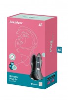 Анальный вибратор Satisfyer Rotator Plug 1+ Connect App, силикон, черный, 13,5 см
