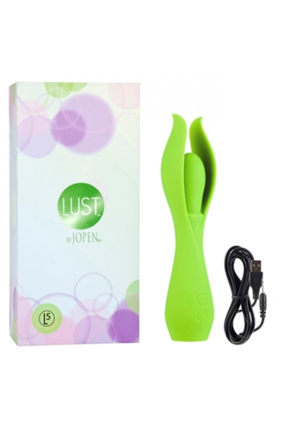 Вибромассажер Lust L5, силикон, 10 режимов вибрации, зеленый