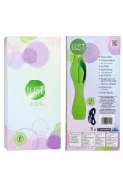 Вибромассажер Lust L5, силикон, 10 режимов вибрации, зеленый