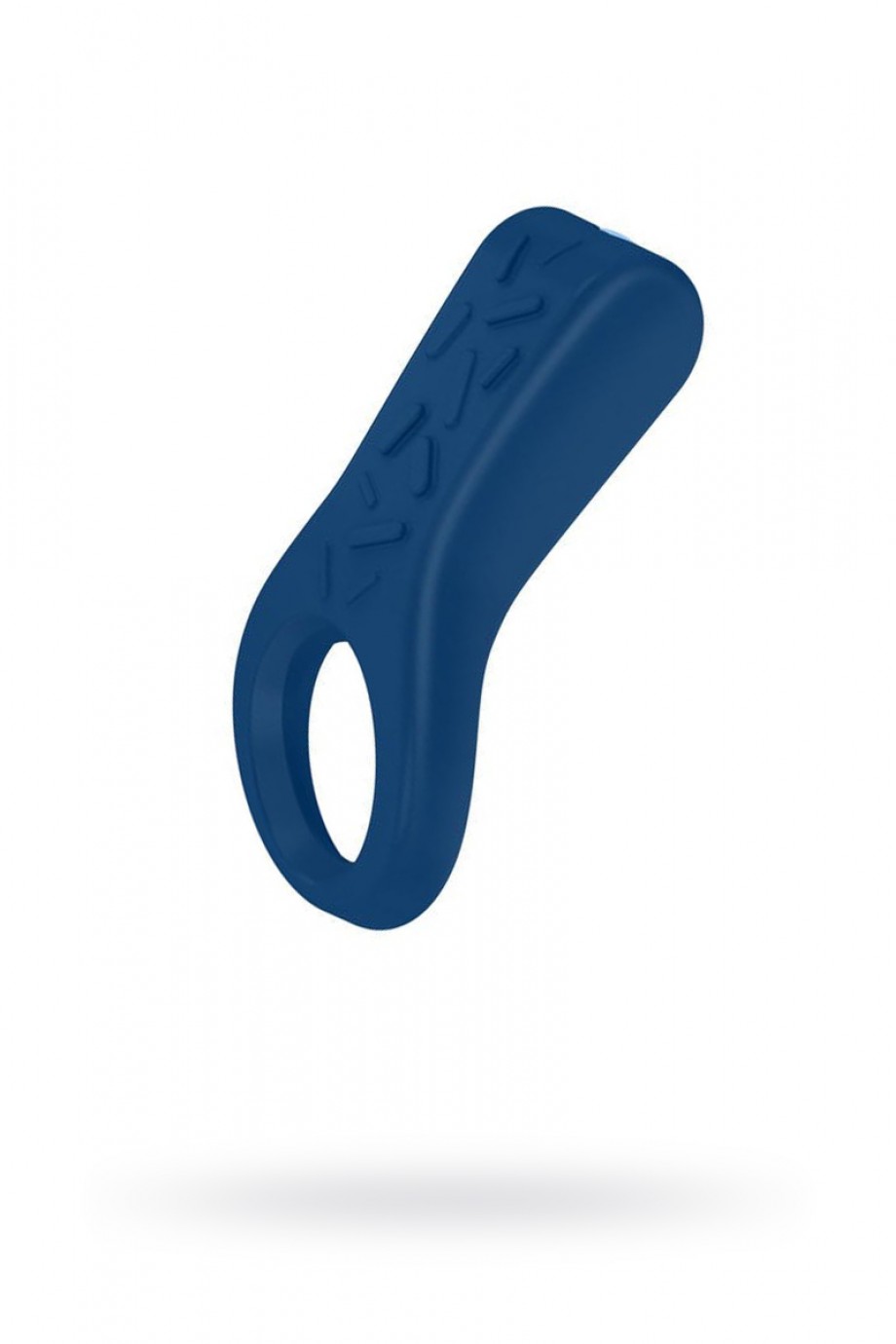 Эрекционное кольцо OVO с выносным элементом для клиторальной стимуляции, с вибрацией, силиконовое, синее