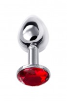 Анальная пробка Metal by TOYFA, металл, серебристая, с рубиновым кристаллом, 7,5 см, Ø 3 см, 145 г Анальная пробка Metal by TOYFA, металл, серебристая, с рубиновым кристаллом, 7,5 см, Ø 3 см, 145 г