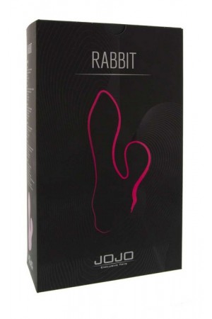 Вибратор с клиторальным стимулятором в форме кролика, силикон розовый JOJO Rabbit