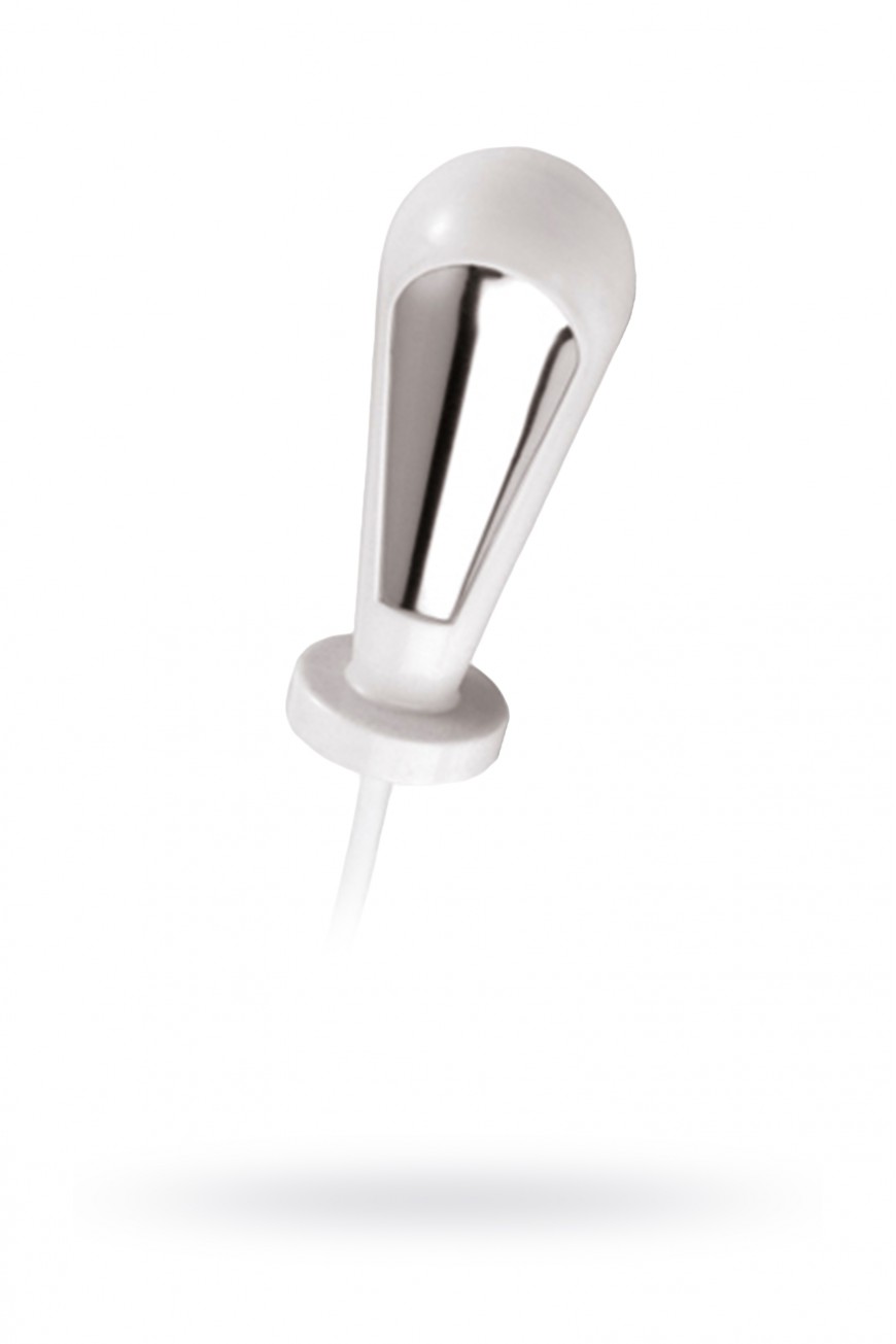 Анальная пробка Mystim Tristan, электростимуляция, пластик, белый, 7,5 см, Ø 3 см Анальная пробка Mystim Tristan, электростимуляция, пластик, белый, 7,5 см, Ø 3 см