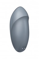 Вибромассажер Satisfyer Tap & Climax 1, силикон, серо-голубой, 11 см