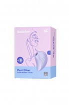 Вакуум-волновой бесконтактный стимулятор клитора Satisfyer Pearl Diver, силикон, фиолетовый, 5 см