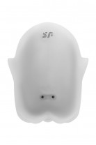 Вакуумный стимулятор клитора с вибрацией Satisfyer Glowing Ghost, светящийся в темноте, белый, 8,4см