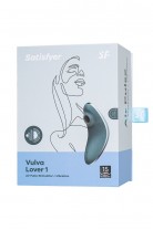 Вакуум-волновой стимулятор клитора с вибрацией Satisfyer Vulva Lover 1, силикон, синий, 11,9 см