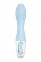 Вибратор для точки G с расширением Satisfyer Air Pump Vibrator 5 Connect App, силикон, голубой, 20см