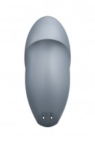 Вибромассажер Satisfyer Tap & Climax 1, силикон, серо-голубой, 11 см