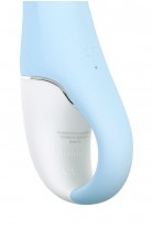 Вибратор для точки G с расширением Satisfyer Air Pump Vibrator 5 Connect App, силикон, голубой, 20см