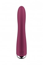 Вибратор для точки G с ротацией Satisfyer Spinning Vibe 1, силикон, бордовый, 17,8 см
