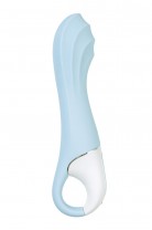 Вибратор для точки G с расширением Satisfyer Air Pump Vibrator 5 Connect App, силикон, голубой, 20см