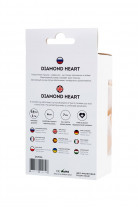 Анальная пробка ToDo by Toyfa Diamond Heart, силикон, фиолетовая, Ø 2 см