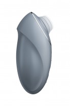 Вибромассажер Satisfyer Tap & Climax 1, силикон, серо-голубой, 11 см