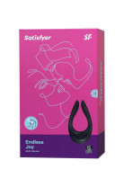 Многофункциональный стимулятор для пар Satisfyer Endless Joy, силикон, чёрный, 13,5 см.