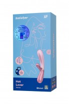 Вибратор Satisfyer Hot Lover Connect App с клиторальным стимулятором, розовый, 20,4 см