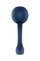 Вибратор для точки G с вакуумно-волновой стимуляцией Satisfyer Pro+ Wave 4 APP, силикон, синий