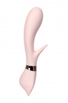 Вибратор с клиторальным стимулятором Sinjoys CAT Vivi, силикон, розовый, 21,7 см